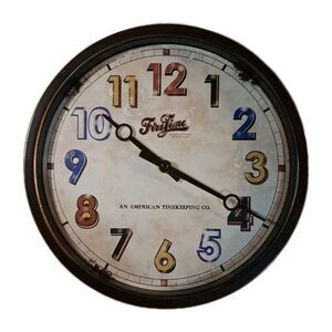 FirsTime & Co. Slim Wall Clock, 12", Oil Rubbed Bronze, Plastic Vintage
